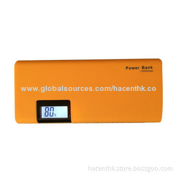 13,000mAh Mobile Power Bank with LCD Screen Shows Capacity and Current Power